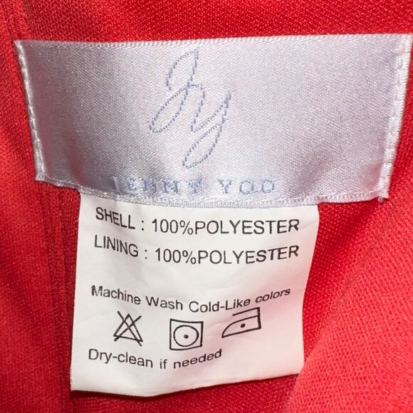 JY Jenny Yoo JY514 Bridesmaid Full Length Dress Gown Firecracker Size 6 - Picture 4 of 14